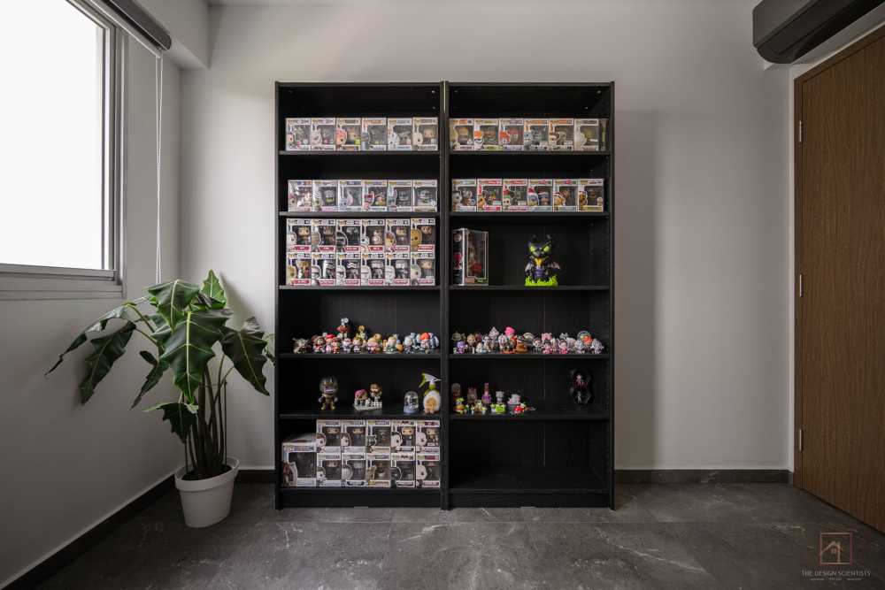 Contemporary Study with Bookshelf and Storage Cabinets