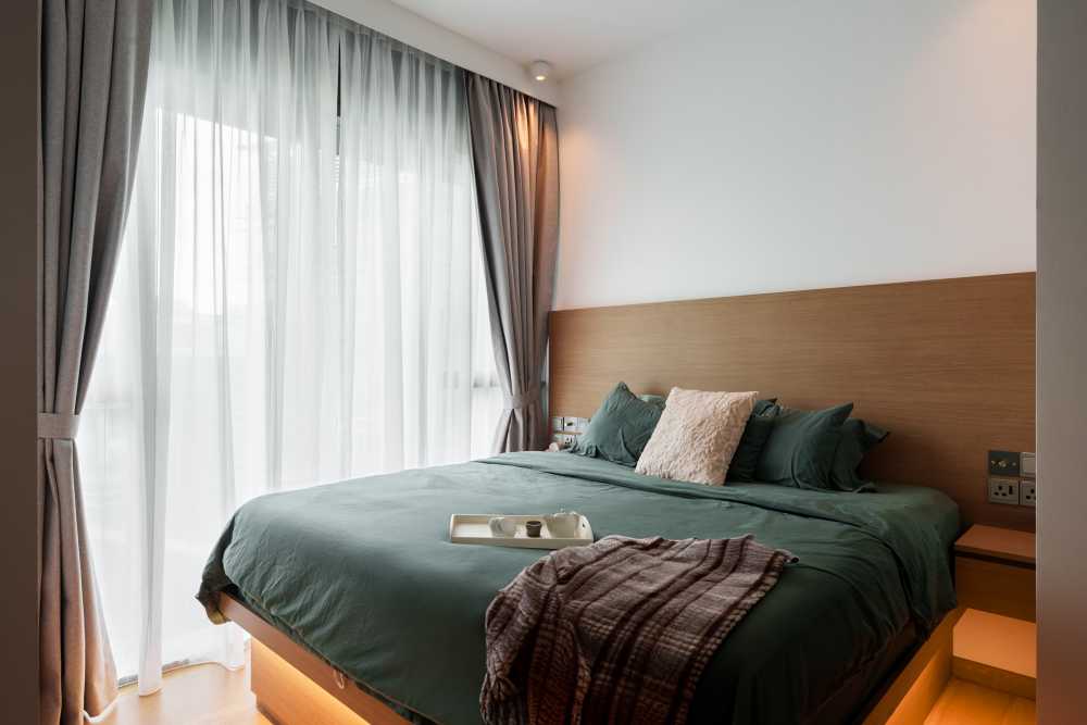 Modern Bedroom with Wardrobe and Built-in Bed