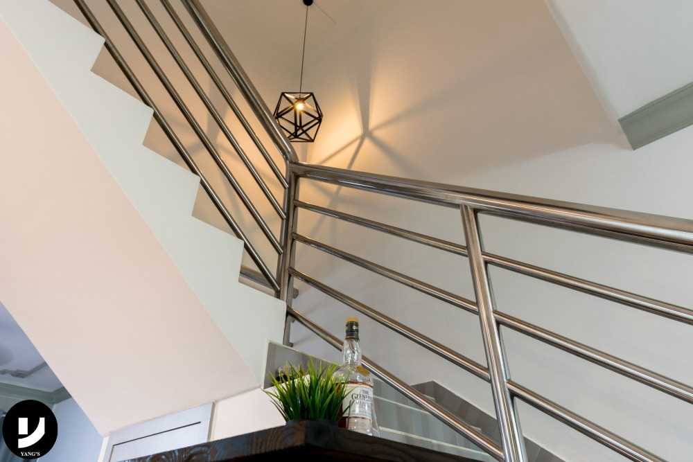 Contemporary Foyer with Artwork and Planters