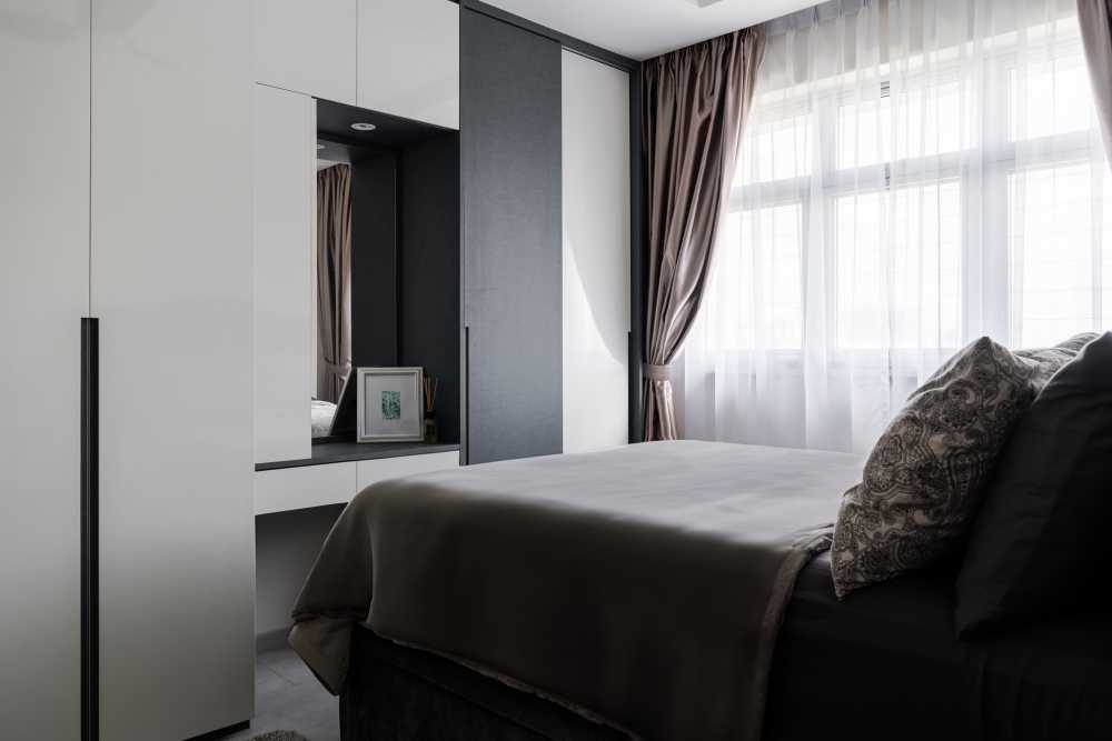 Modern Bedroom with Wardrobe and Built-in Bed