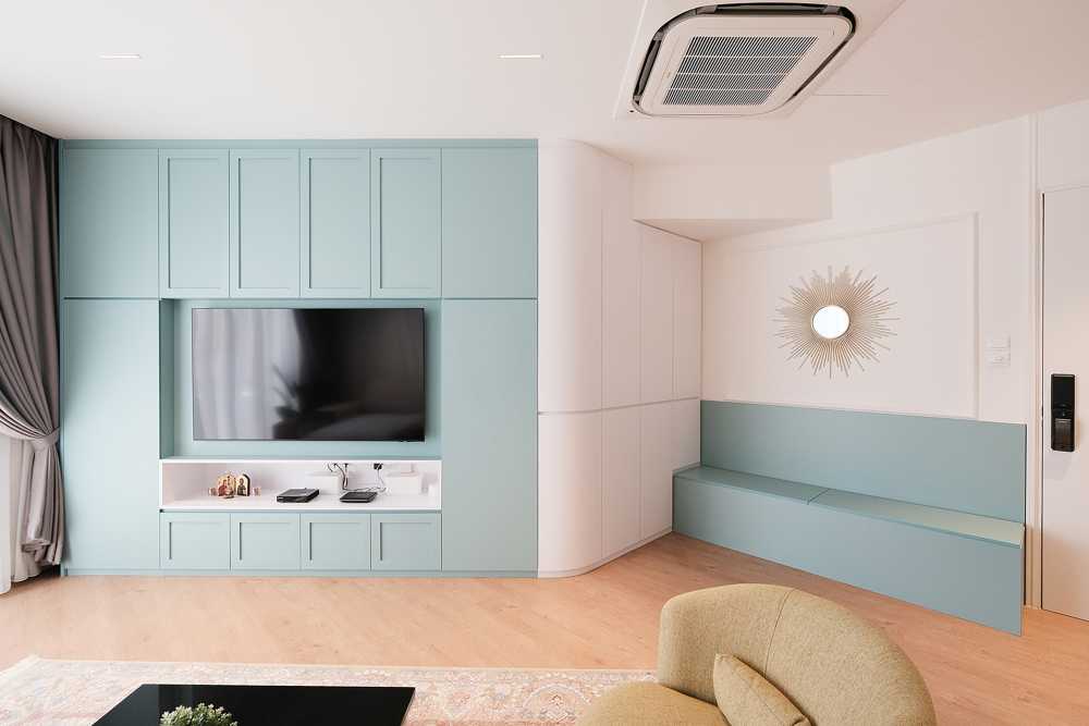 Modern Living Room with Settee and Vinyl Flooring