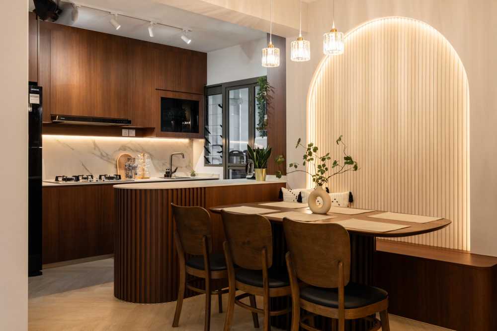 Modern Kitchen with Kitchen Window and Kitchen Island
