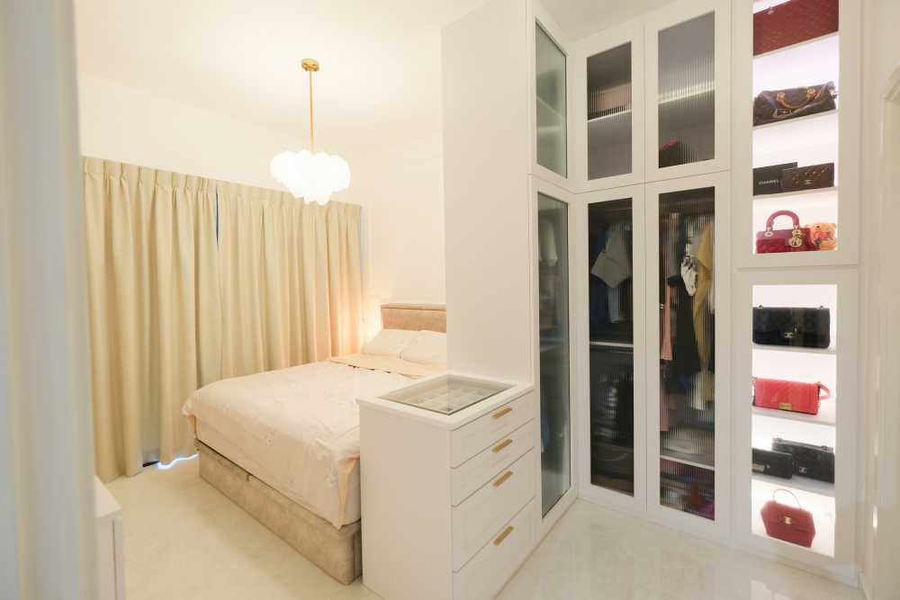Modern Bedroom with Wardrobe and Bedroom Dresser