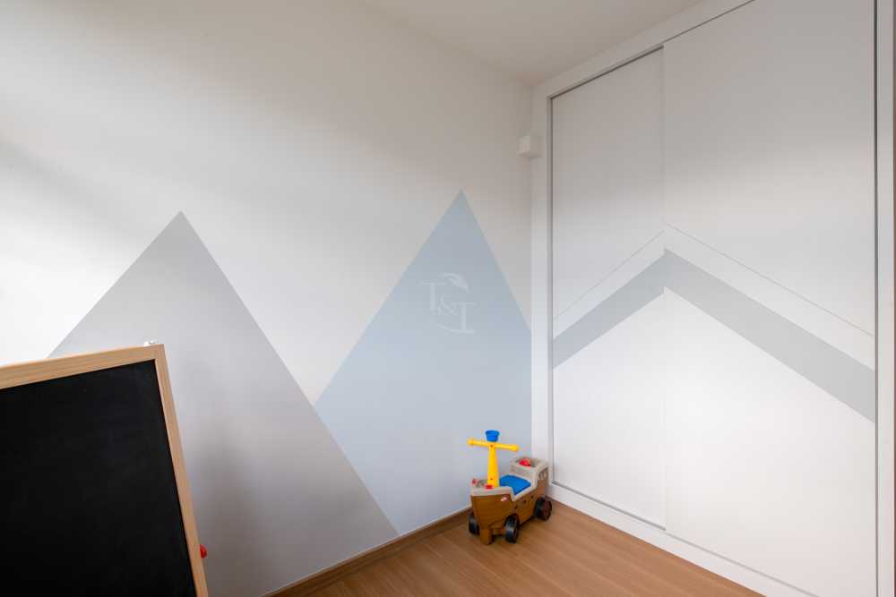 Modern Kids Room with Feature Wall and Toys
