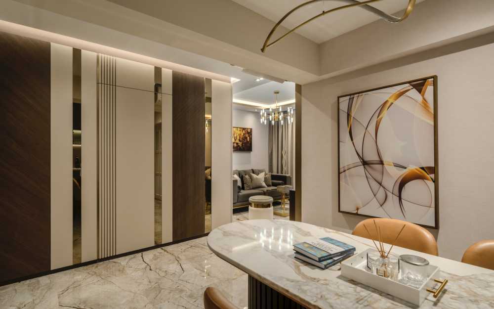 Modern Dining Room with Dining Table and Dining Chairs