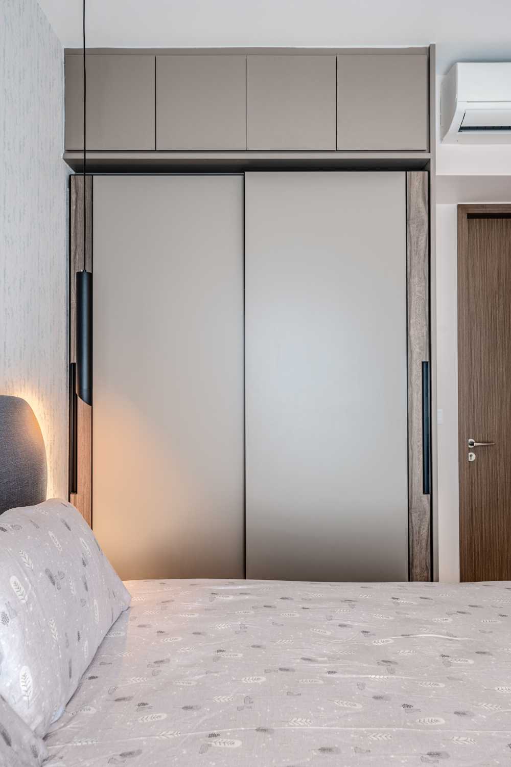 Contemporary Bedroom with Cove Lighting and Ceiling Light