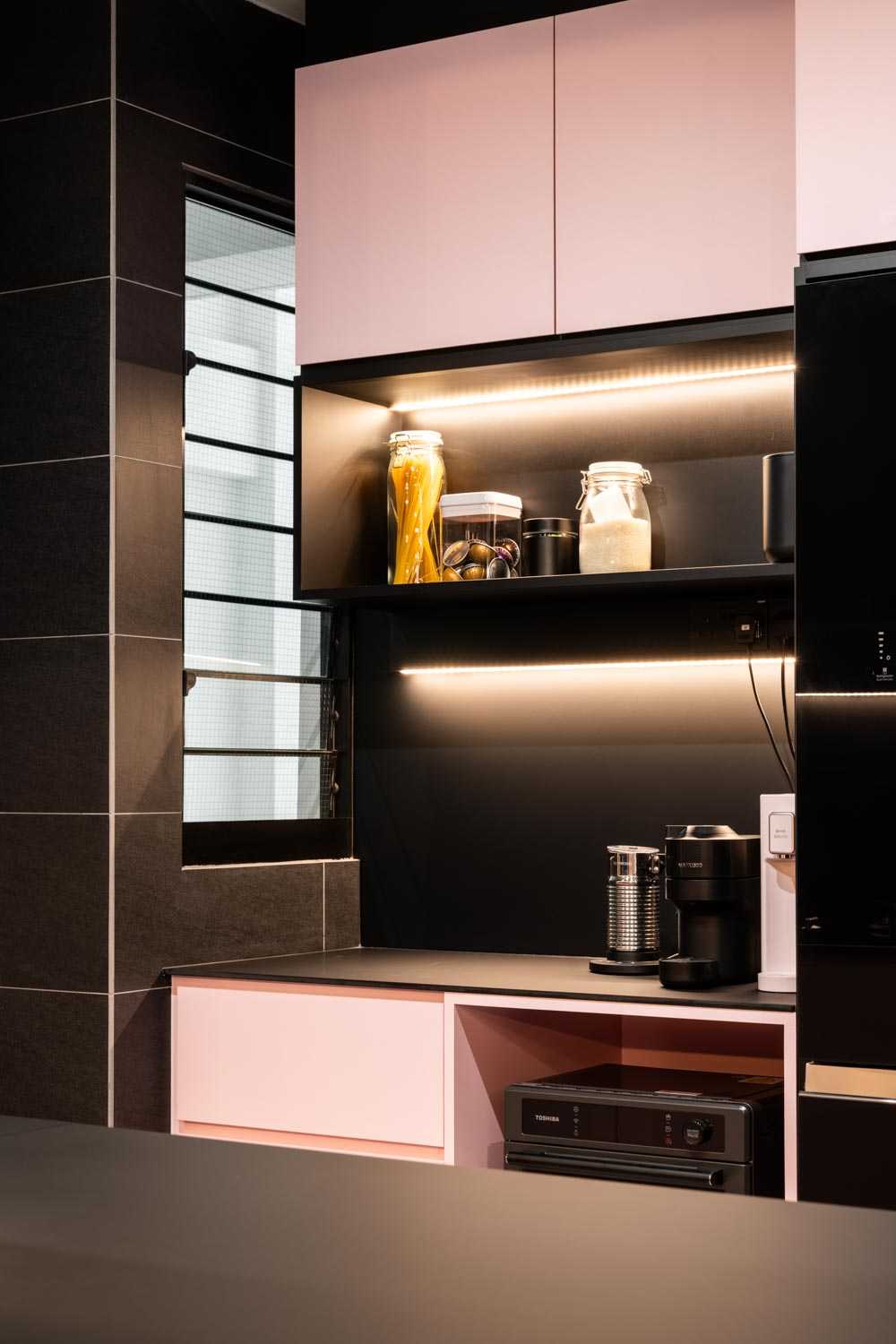 Modern Kitchen with Vinyl Flooring and Wood Flooring