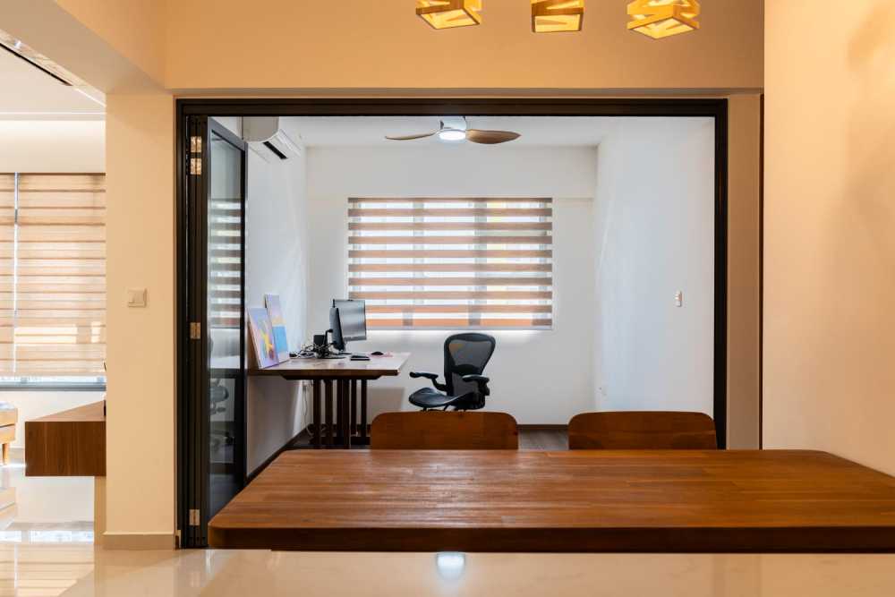 Scandinavian Study with Desk and Desk Chairs