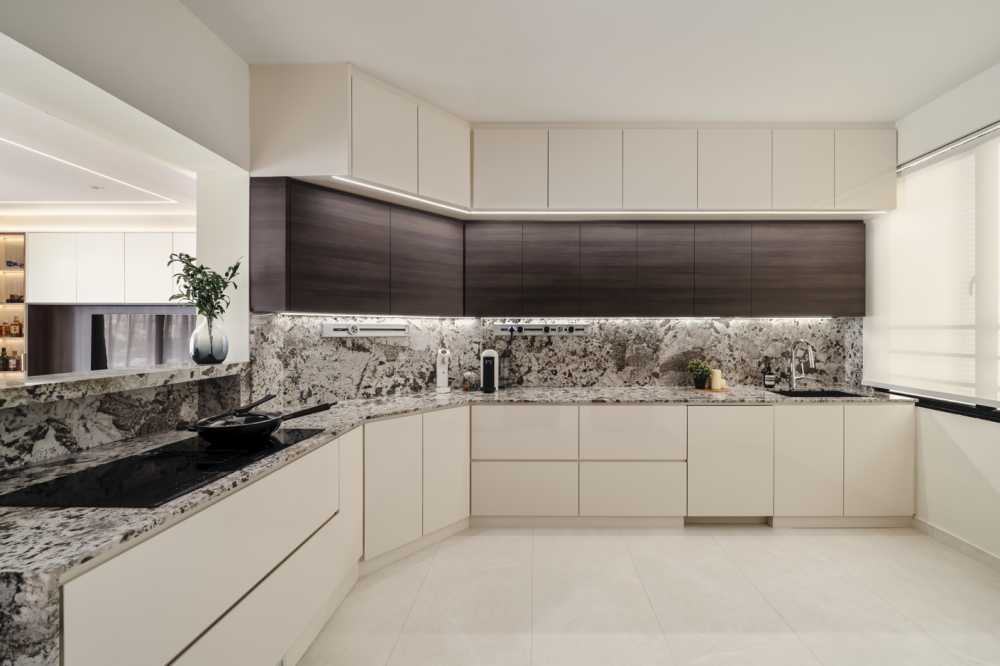 Modern Kitchen with Countertop and Cupboard