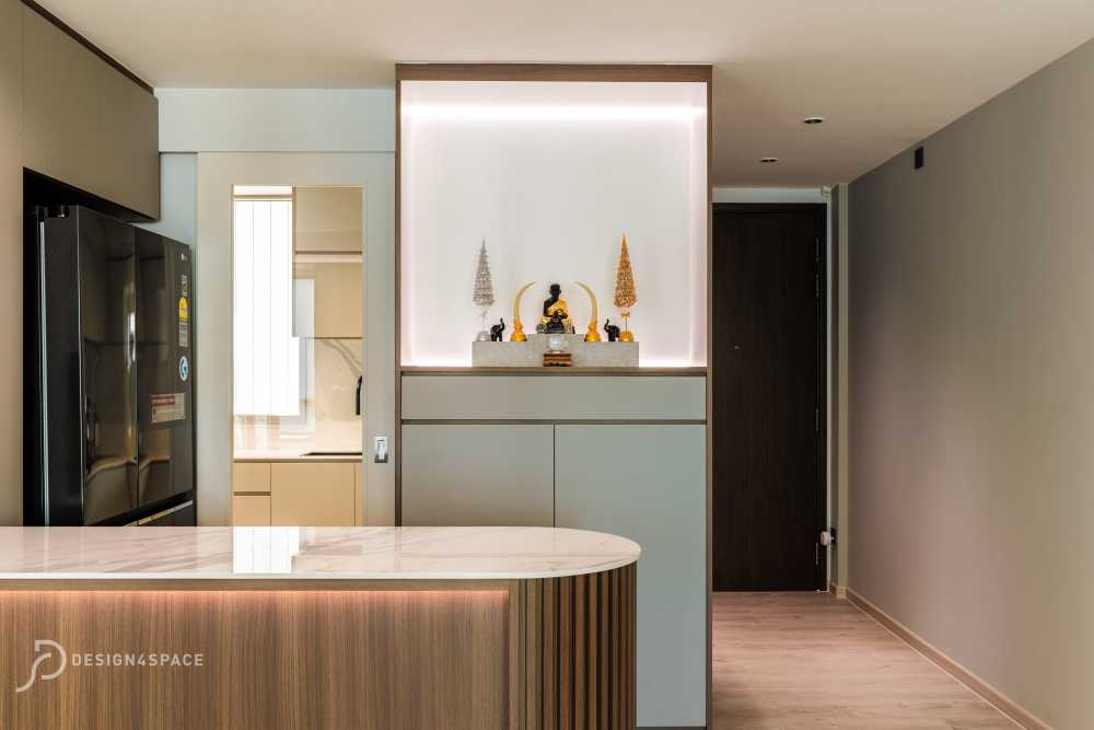 Modern Kitchen with Vinyl Flooring and Open Kitchen