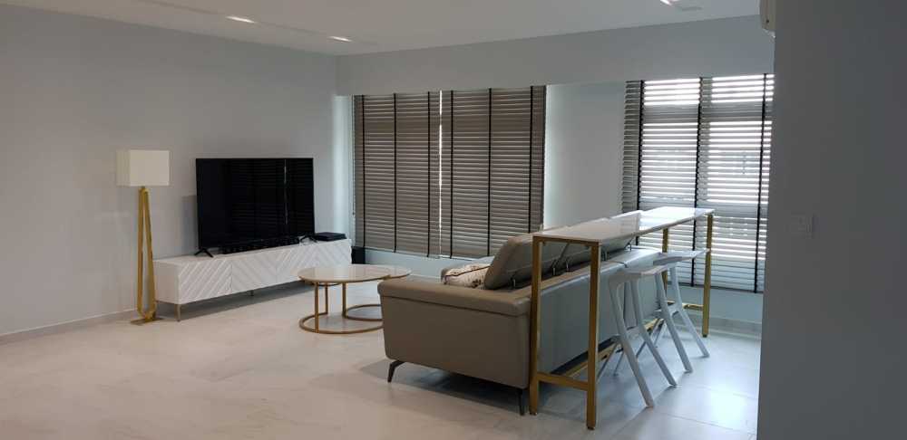 Minimalist Living Room with TV Console and Coffee Table