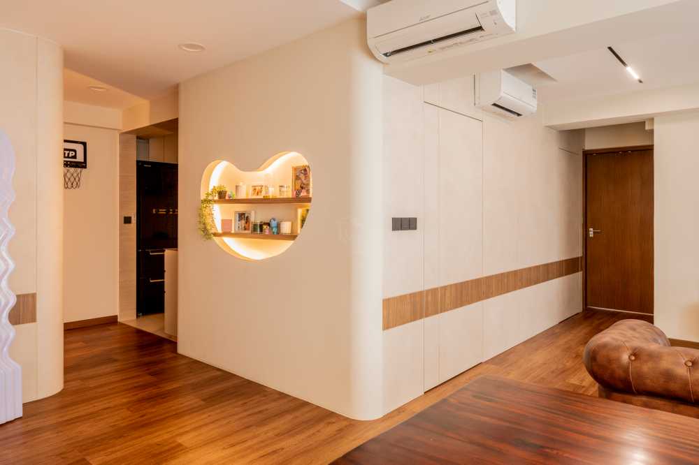 Modern Living Room with Feature Wall and Painted Feature Wall