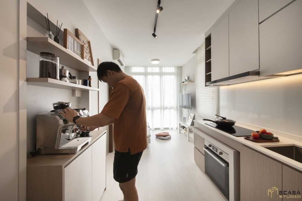 Minimalist Pantry with Console Table and Tableware