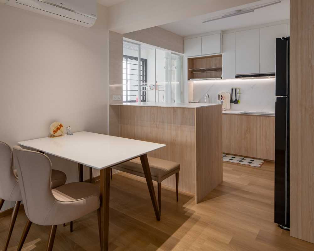 Scandinavian Kitchen with Open Kitchen and Kitchen Cabinets