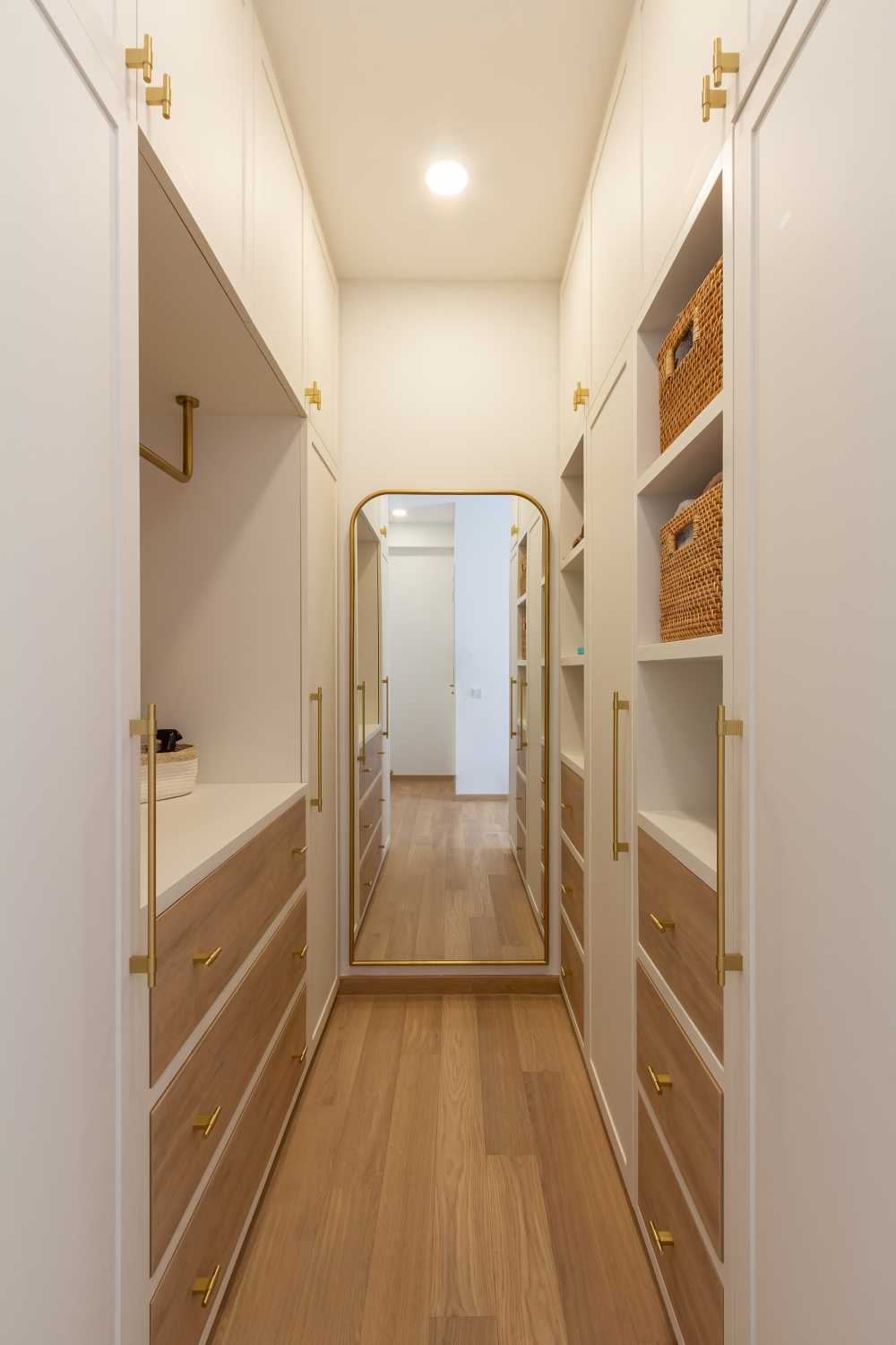 Scandinavian Bedroom with Drop Ceiling and Lighting