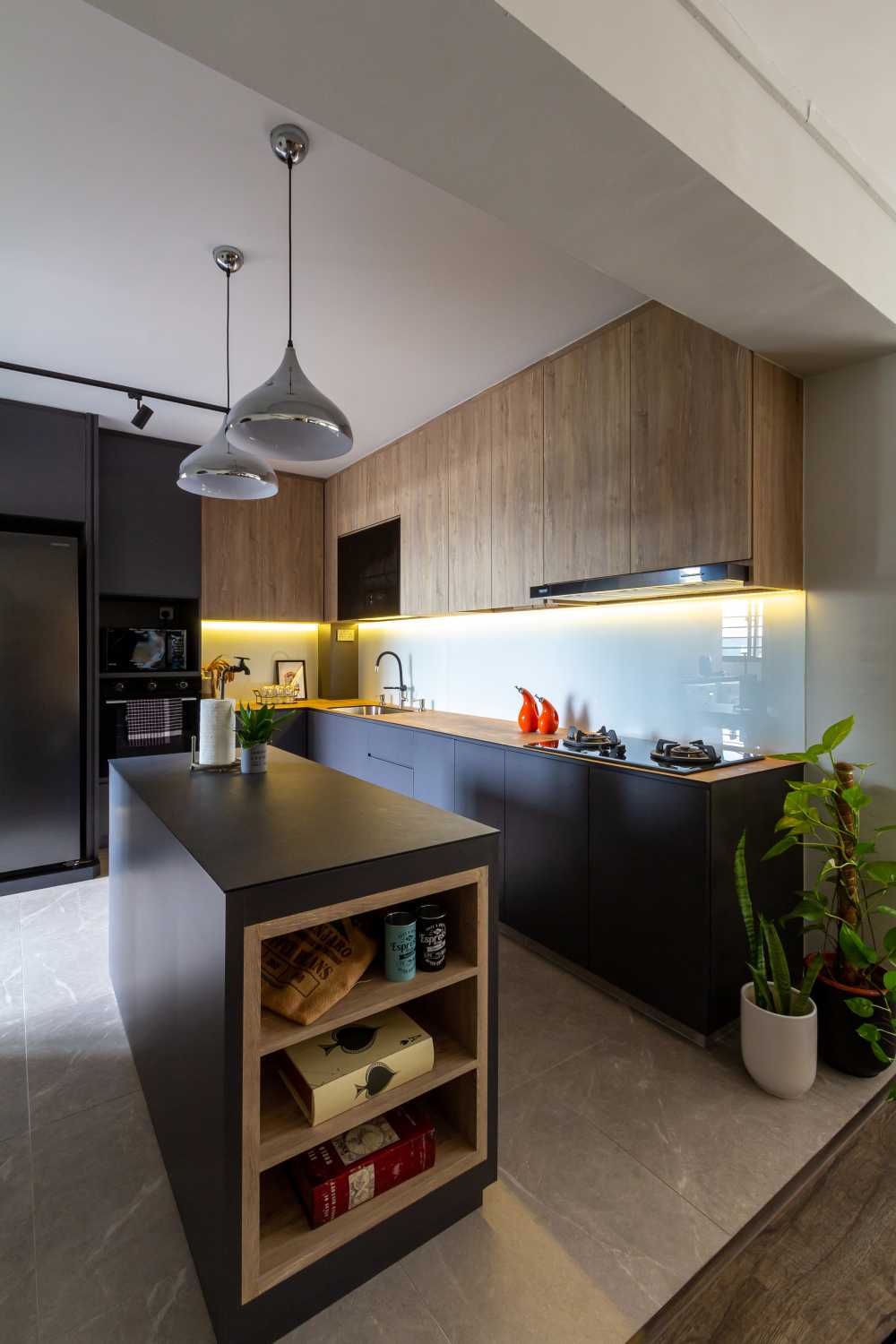 Industrial Kitchen with Kitchen Accessories and Kitchen Tap