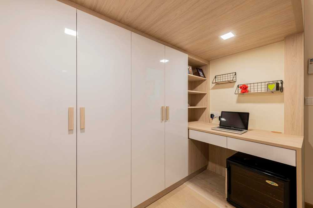 Contemporary Mezzanine with Loft and Bedside Table