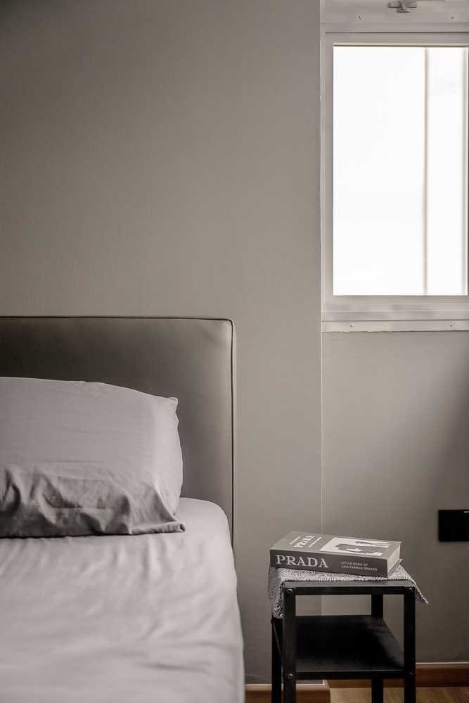 Contemporary Bedroom with Bedside Table and Queen Bed