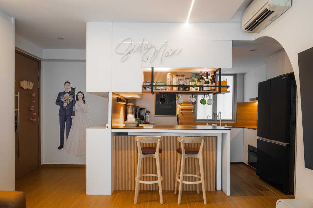 Country Kitchen with Countertop and Vinyl Flooring
