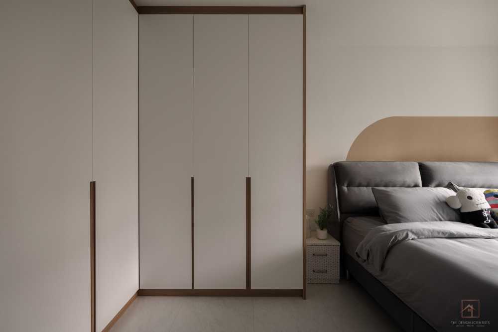 Contemporary Bedroom with Ceiling Light and Wardrobe