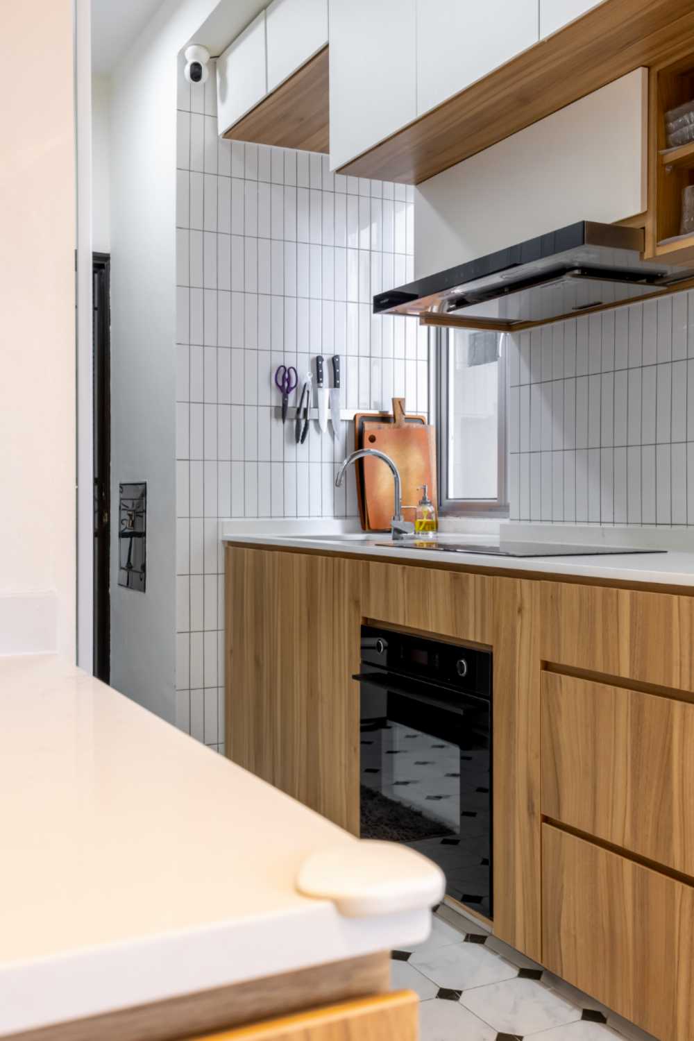 Minimalist Kitchen with Countertop and Kitchen Accessories