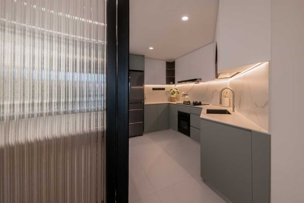 Scandinavian Kitchen with Kitchen Accessories and Kitchen Tap