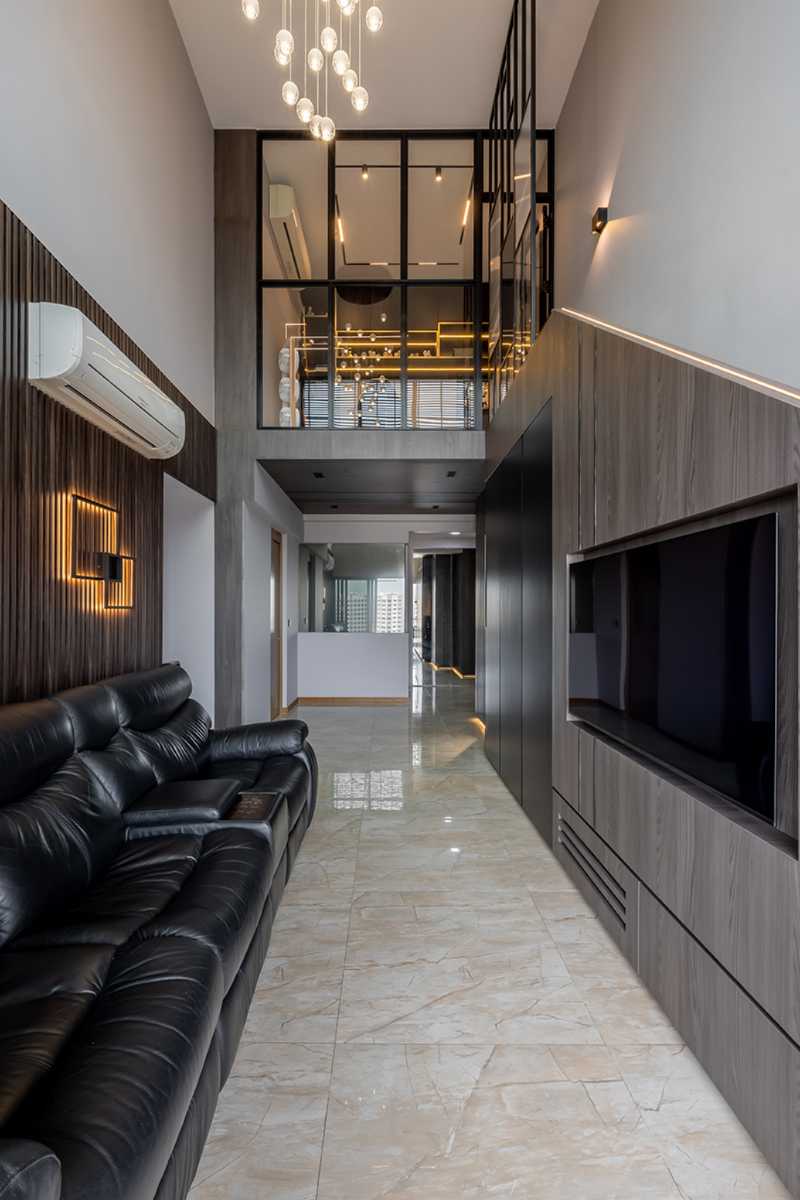 Minimalist Living Room with Sofa and TV
