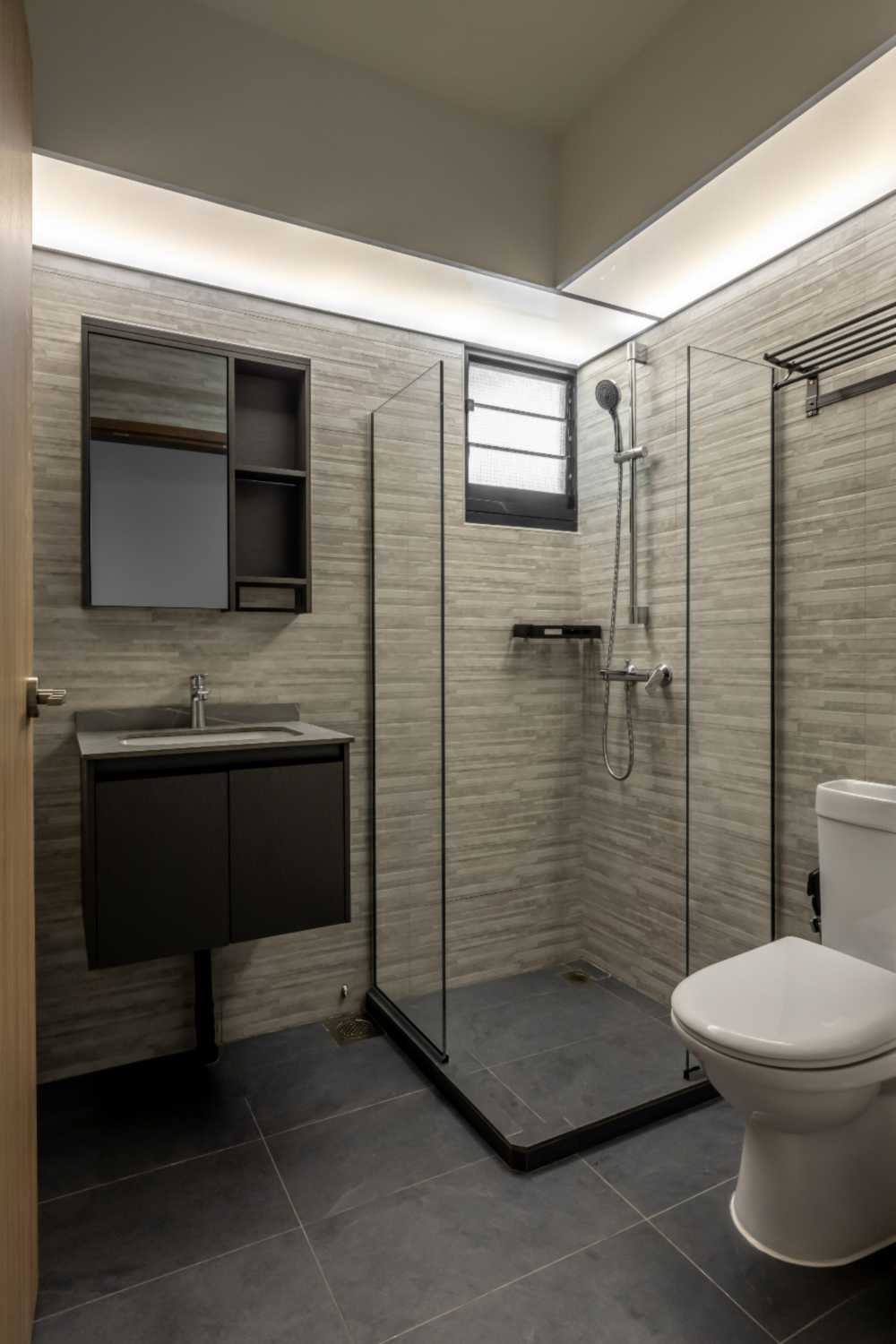 Modern Bathroom with Bathroom Storage and Bathroom Sinks