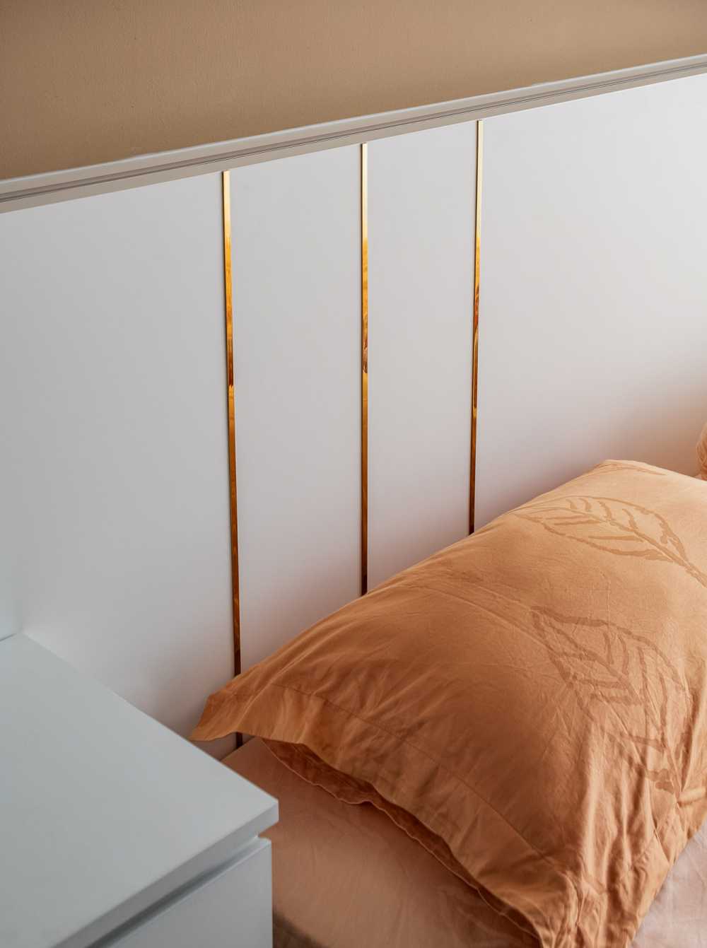 Contemporary Bedroom with Bedside Table and Bedroom Dresser