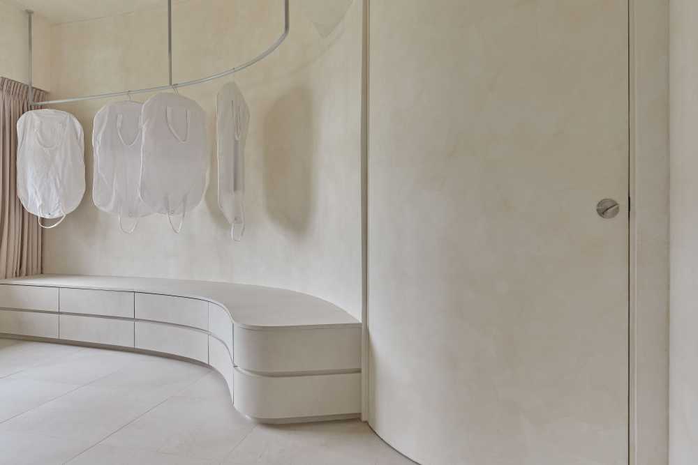 Minimalist Bedroom with Closet and Storage Cabinets