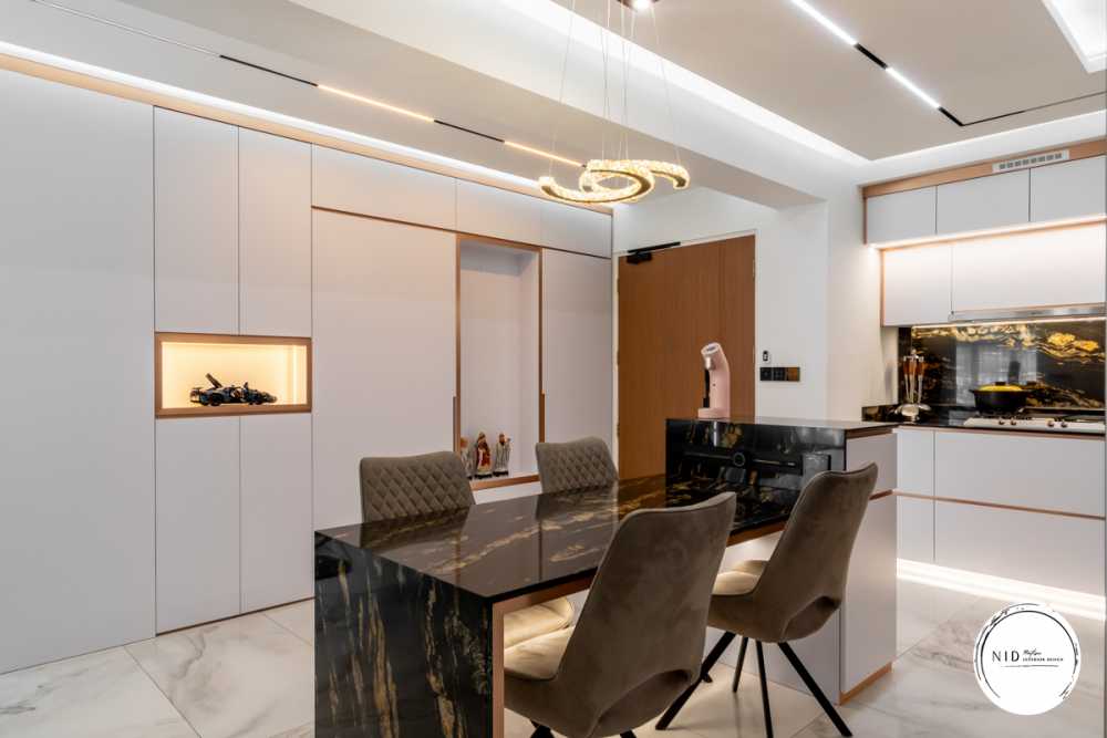 Modern Entryway with Seating Bench and Shoe Rack