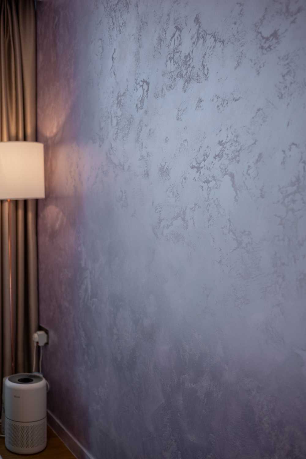 Modern Bedroom with Parquet Floor and Feature Wall