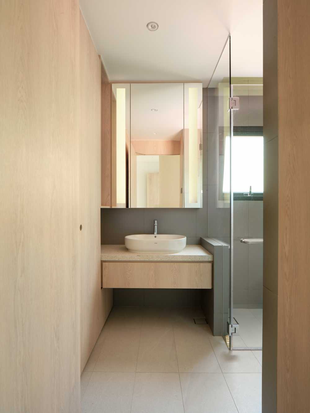 Minimalist Bedroom with Ceiling Light and Wardrobe
