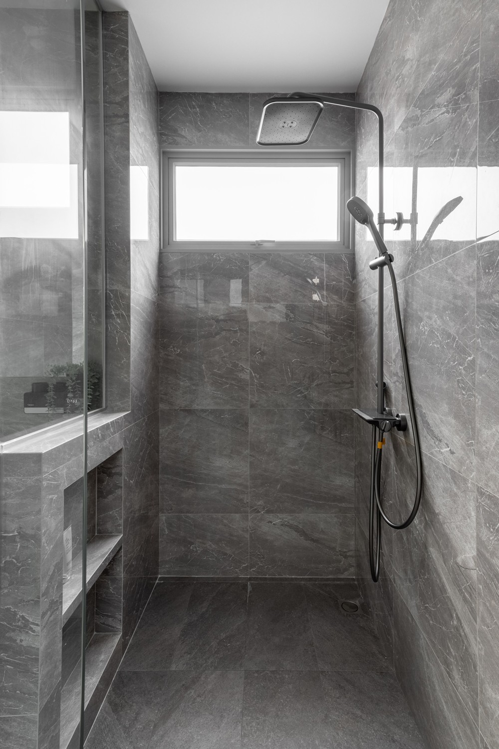 Modern Bathroom with Shower Screen and Rainshower