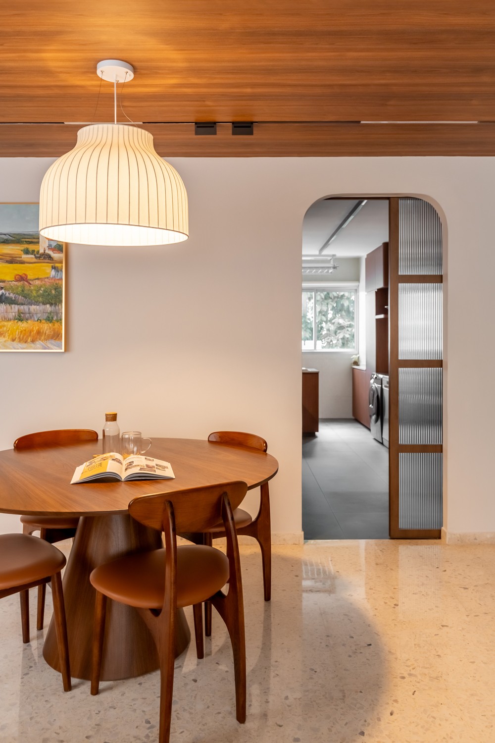 Asian Dining Room with Dining Table and Dining Chairs