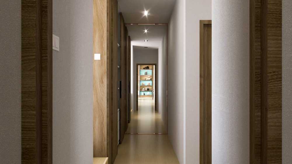 Contemporary Bedroom with Vinyl Flooring and Wardrobe