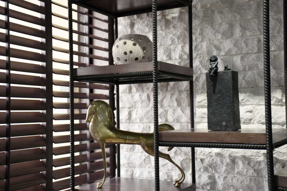 Industrial Living Room with Feature Wall and Brick Feature Wall