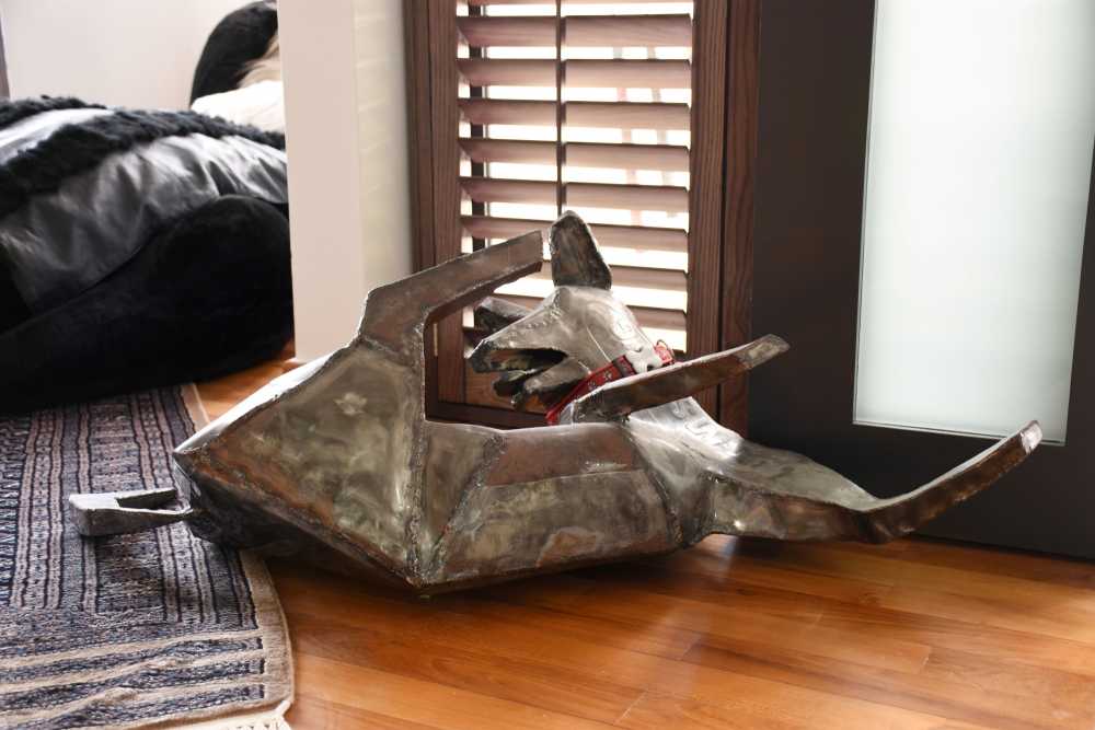 Industrial Bedroom with Parquet Floor and Flooring