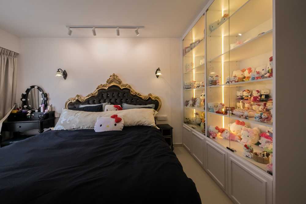 Contemporary Bedroom with Ceiling Light and Wardrobe