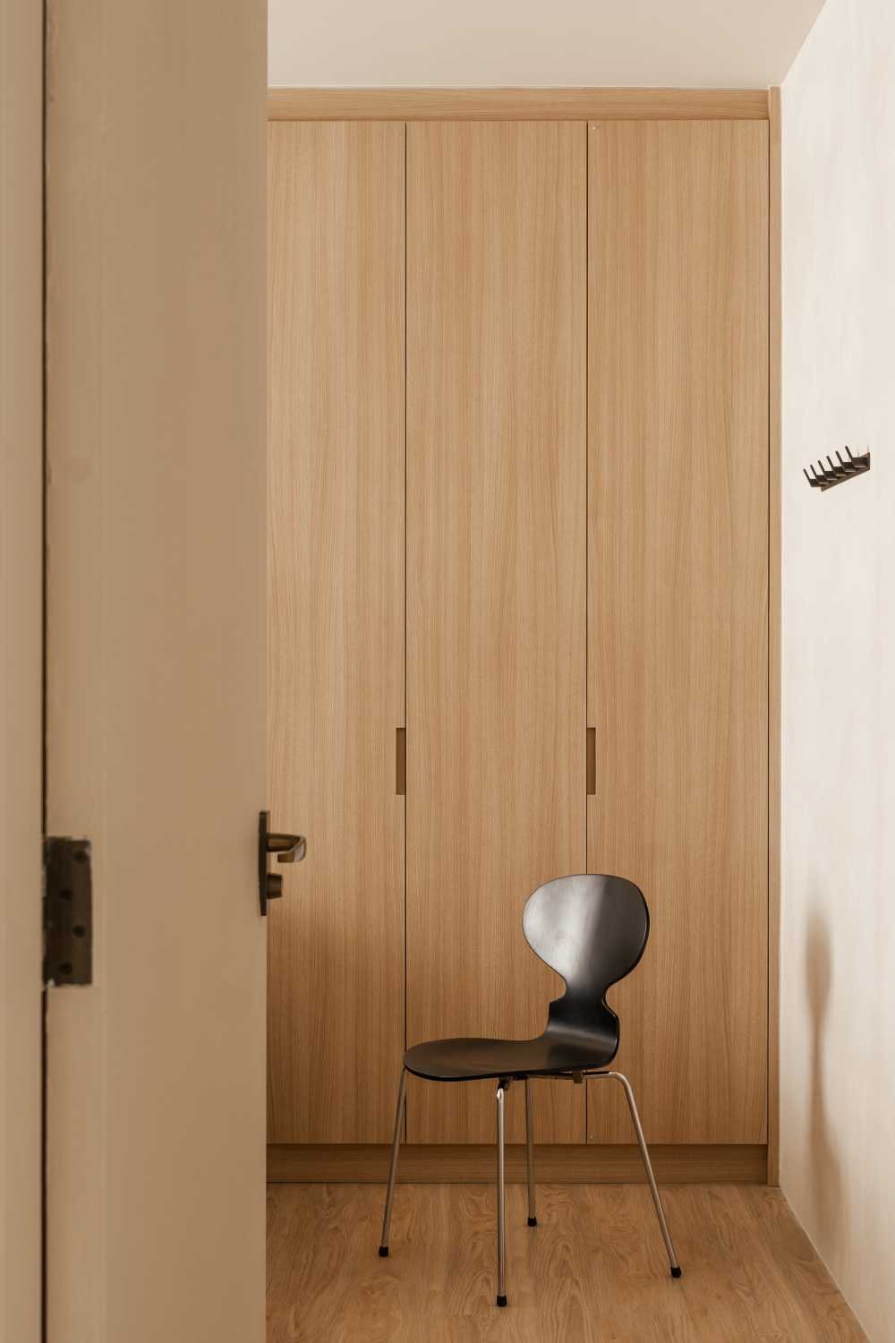 Scandinavian Study with Storage Cabinets and Stools