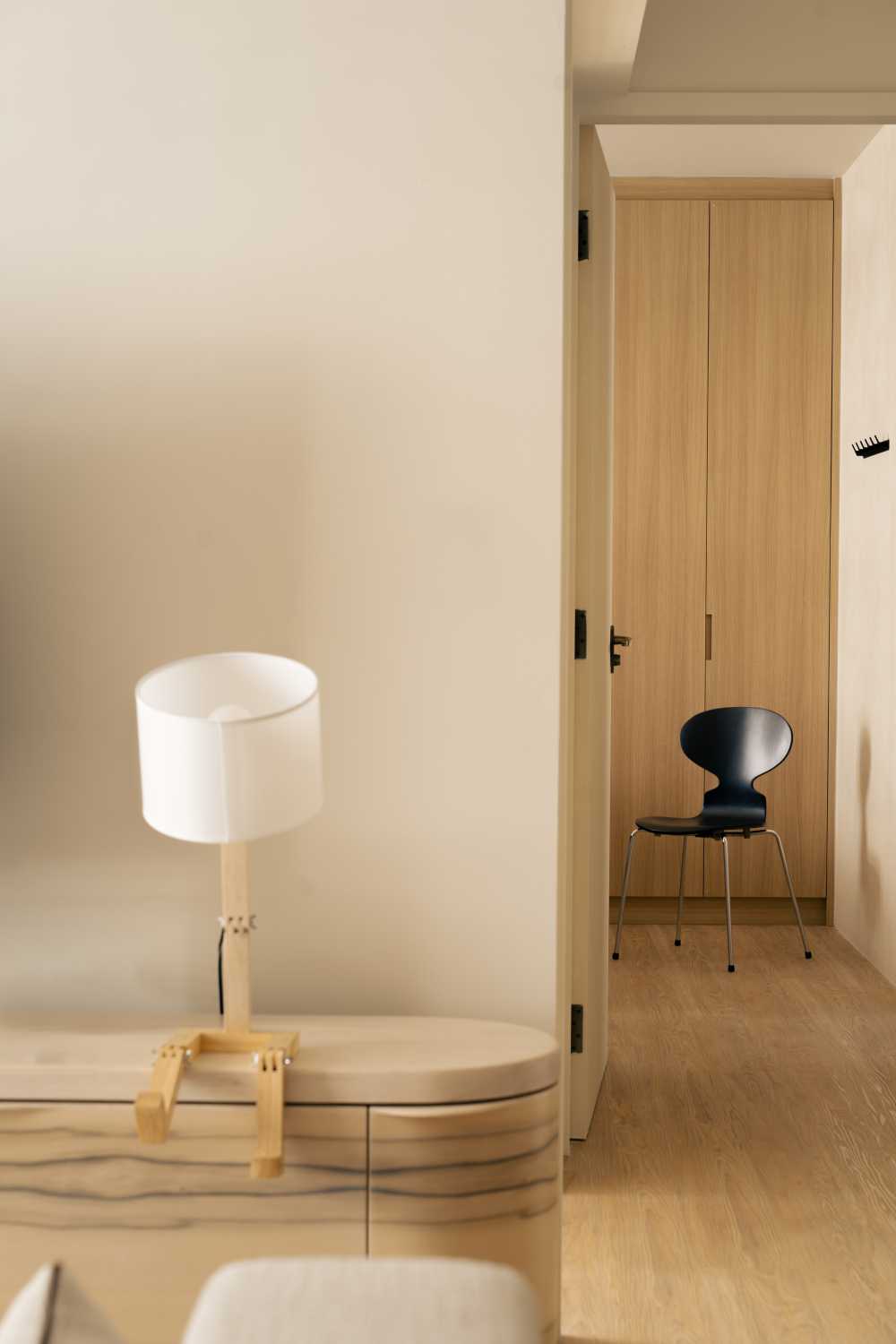 Scandinavian Hallway with Artwork and Console Table