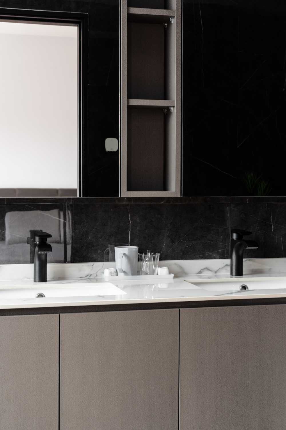 Eclectic Bathroom with Mirror and Bathroom Mirrors