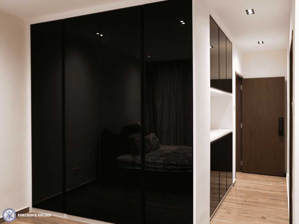Modern Bedroom with Mirror and Wardrobe