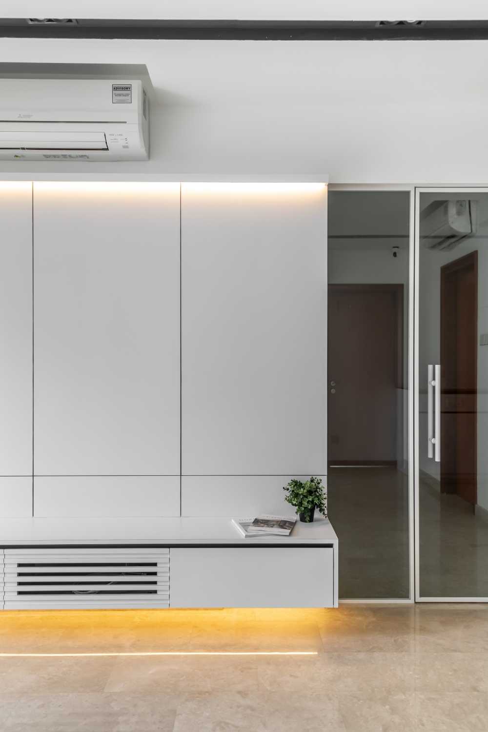 Minimalist Living Room with TV Console and TV