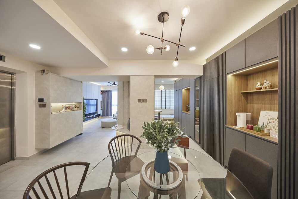 Modern Dining Room with Dining Table and Dining Chairs