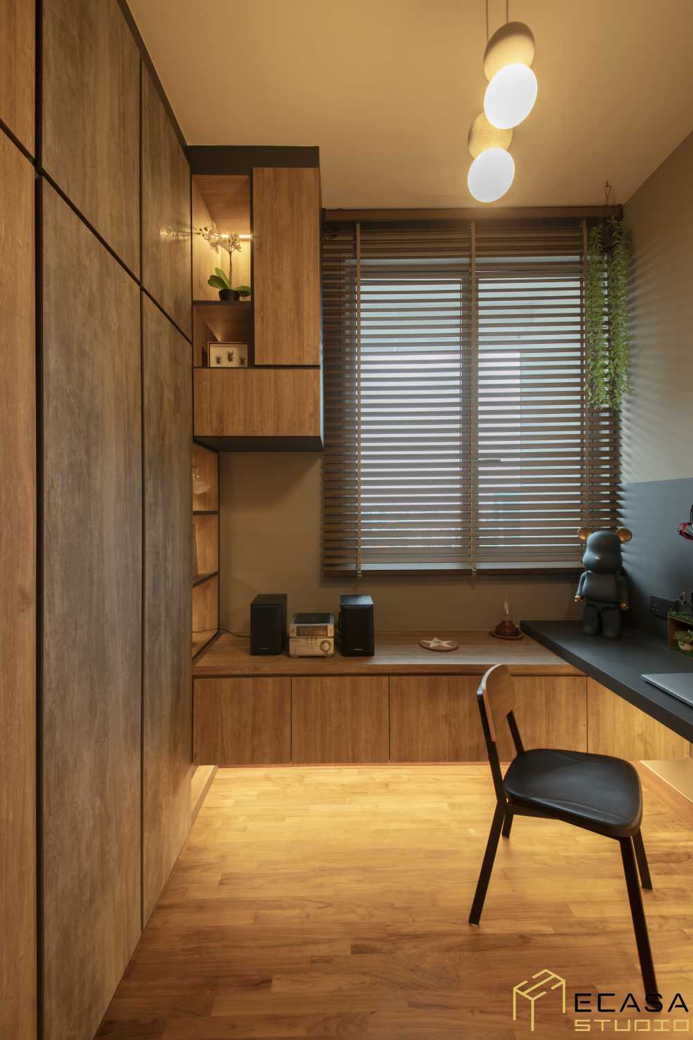 Contemporary Study with Bookshelf and Desk