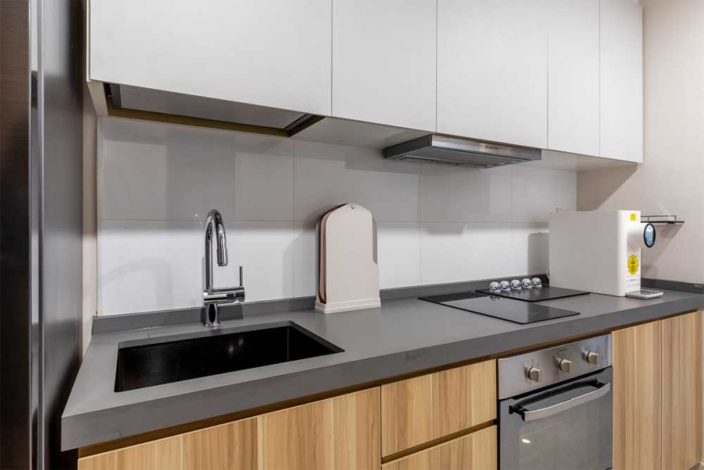 Contemporary Kitchen with Mosaic and Kitchen Accessories