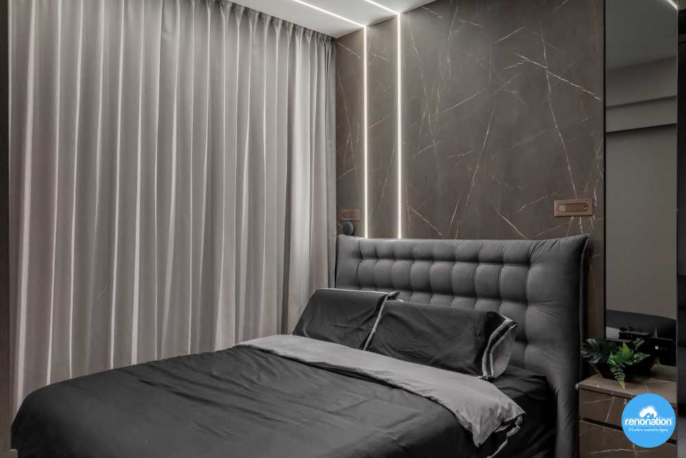 Modern Bedroom with Bedside Table and Queen Bed