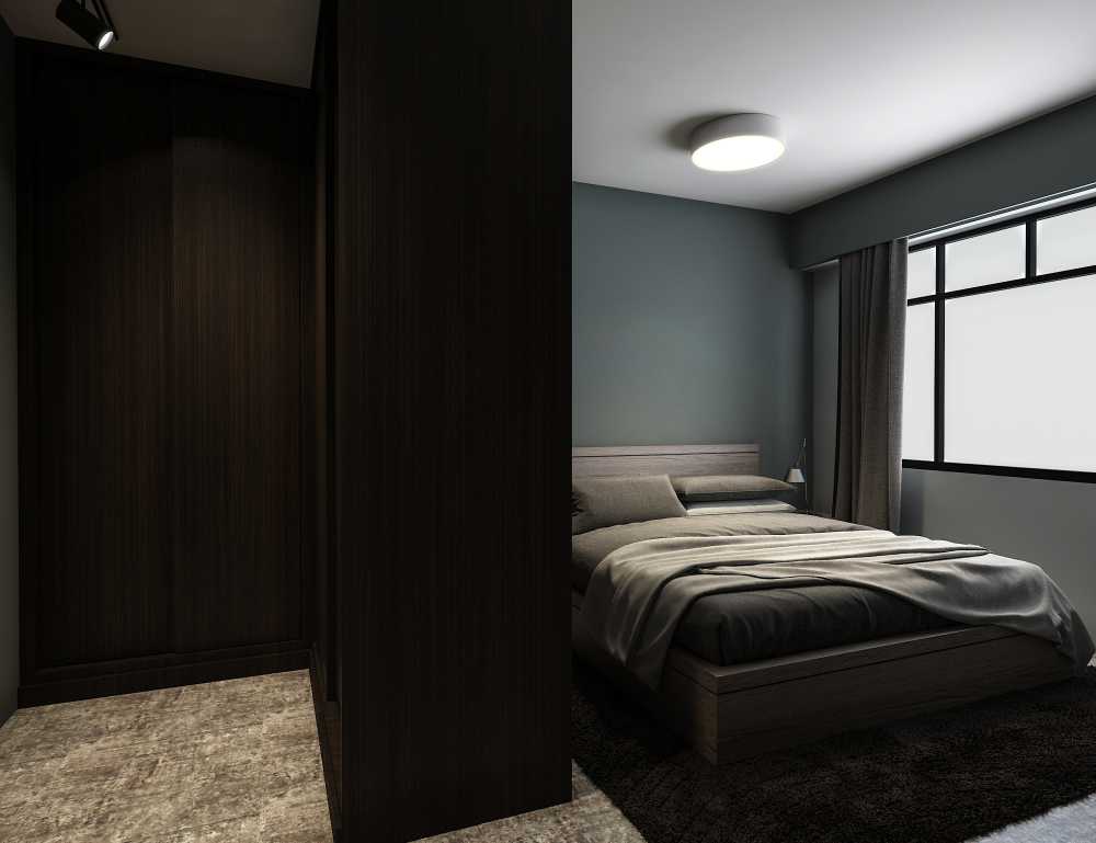 Modern Walk-in Wardrobe with Mirror and Wardrobe