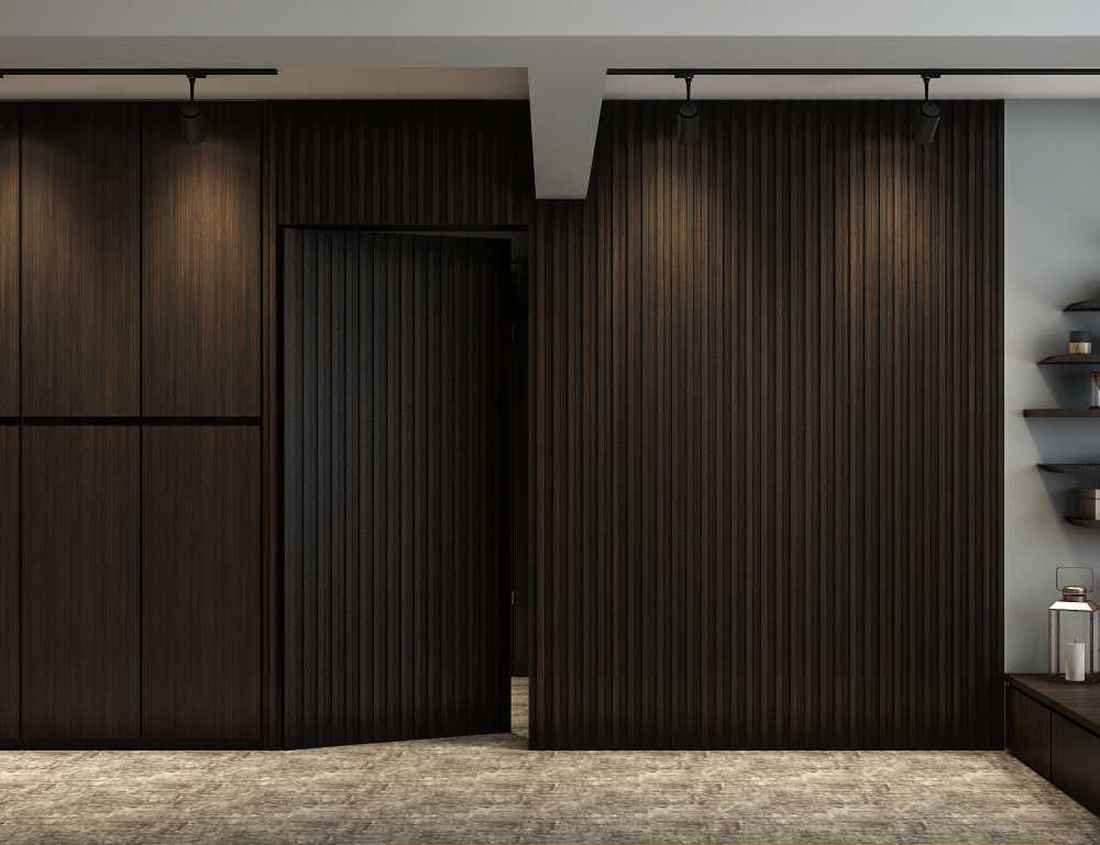 Modern Entryway with Shoe Rack and Small Storage
